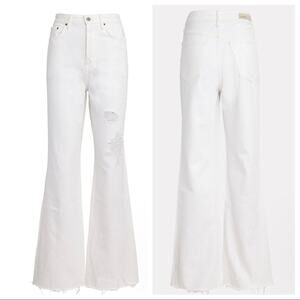 GRLFRND Dawn White Denim Flared High Rise Jeans 26 NWT